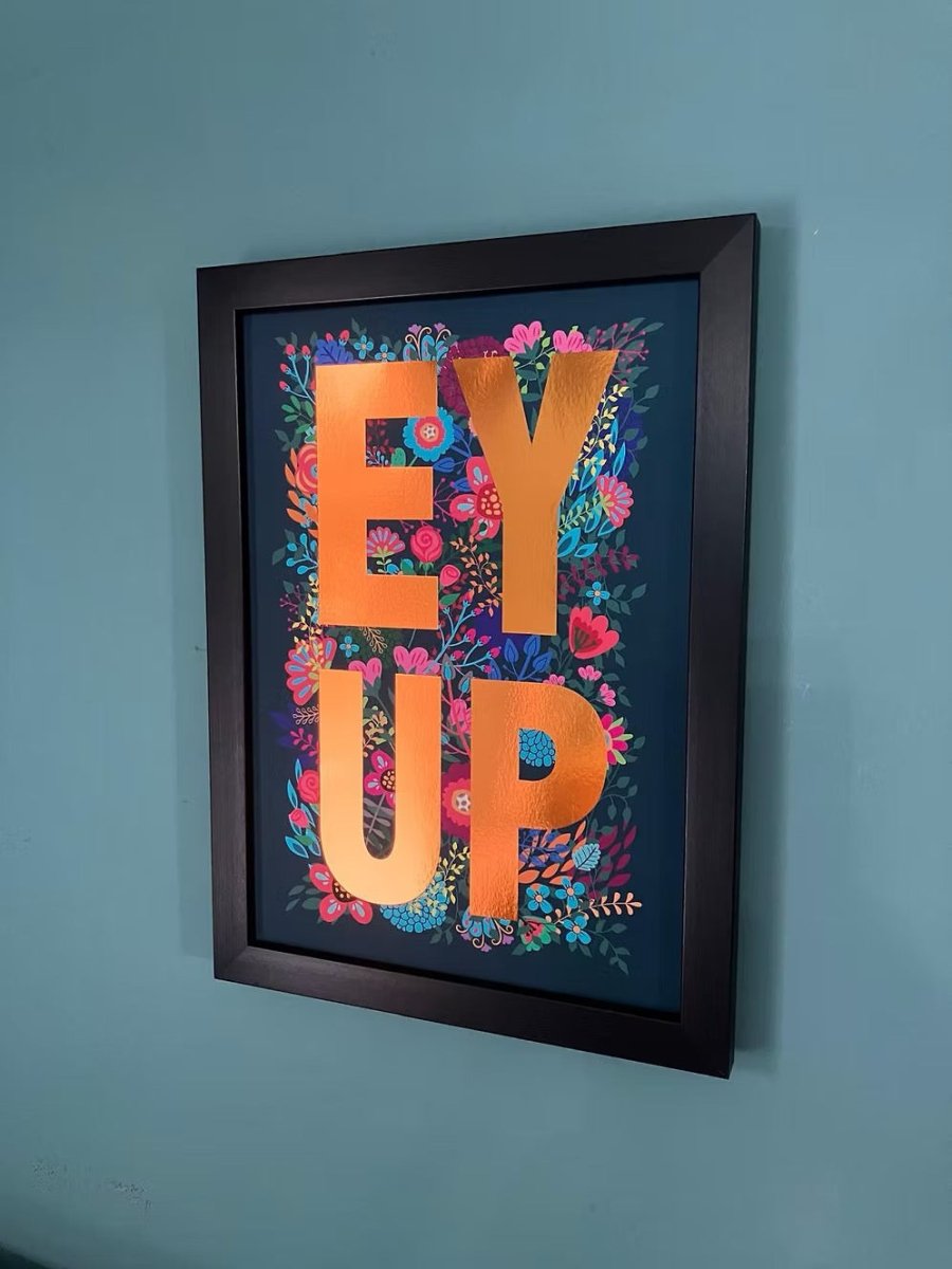 Framed artwork with &