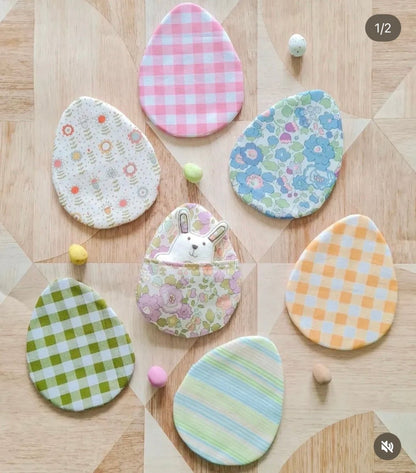 Fabric Egg Treat Pouch - Alice and Audrey_Just Makers