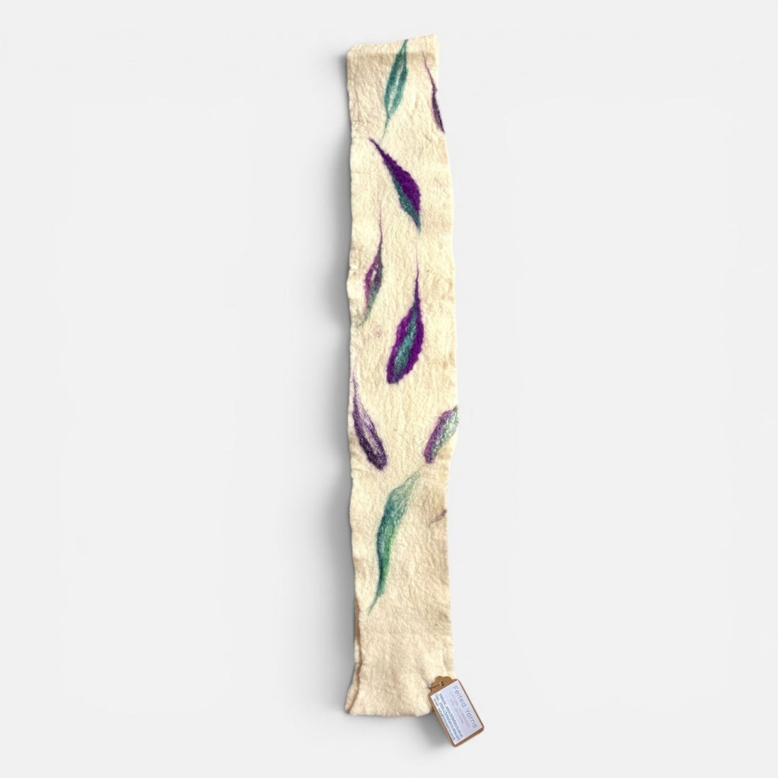 Felted Botanical Skinny Scarf - Felted Yarns_Just Makers