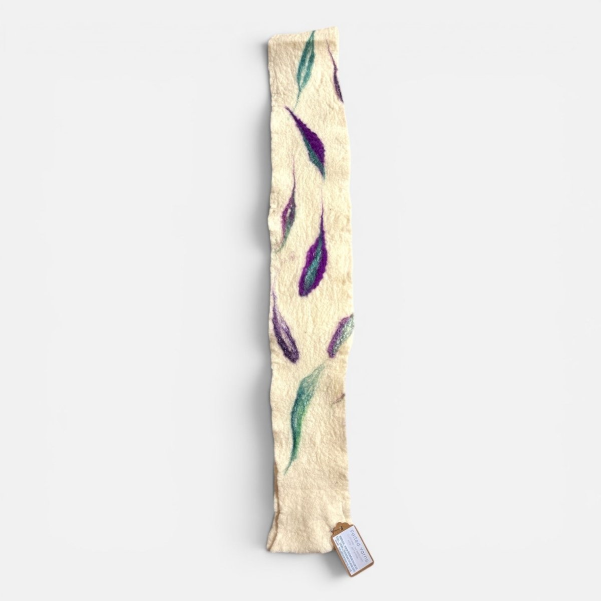 Felted Botanical Skinny Scarf - Felted Yarns_Just Makers