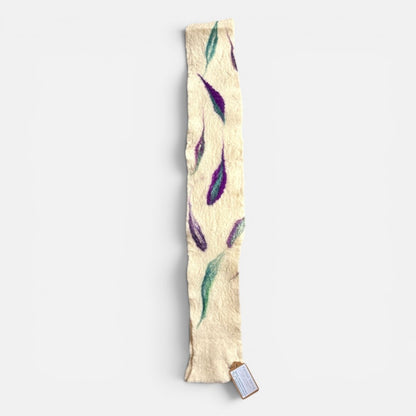 Felted Botanical Skinny Scarf - Felted Yarns_Just Makers