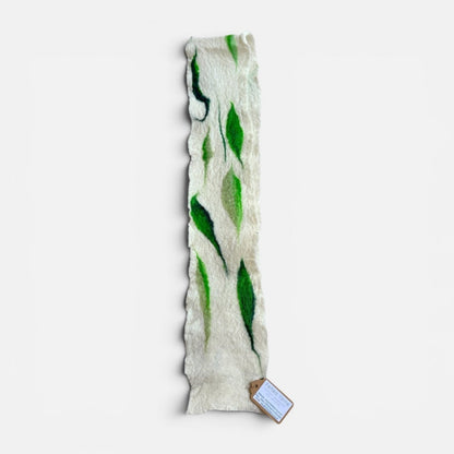 Felted Botanical Skinny Scarf - Felted Yarns_Just Makers