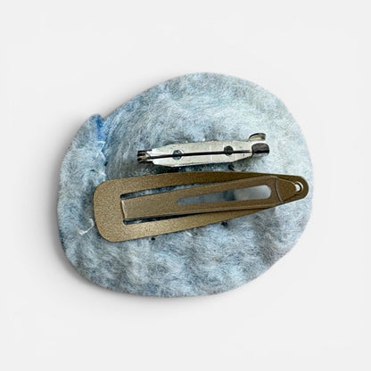 Felted Flower Brooch / Hairclip - Felted Yarns_Just Makers