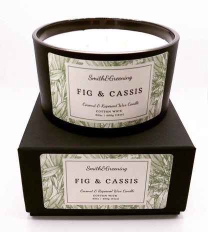 Smith &amp; Greening Fig &amp; Cassis candle on a white background