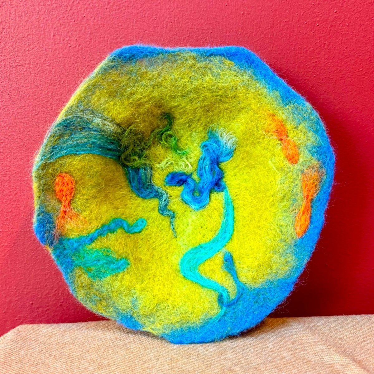 Fishbowl in Green Felt Sculpture - Felts by Hannah_Just Makers