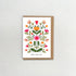 Greeting card with floral design and &