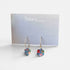 Floral hoop earrings on a Nancy Jones card