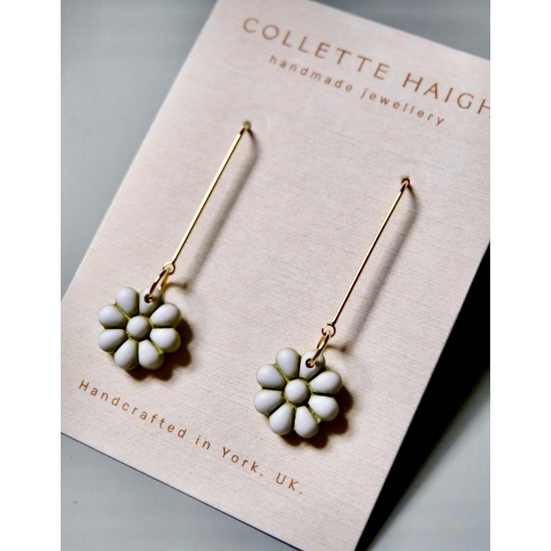 Flower Dangle Green - CH Handmade_Just Makers