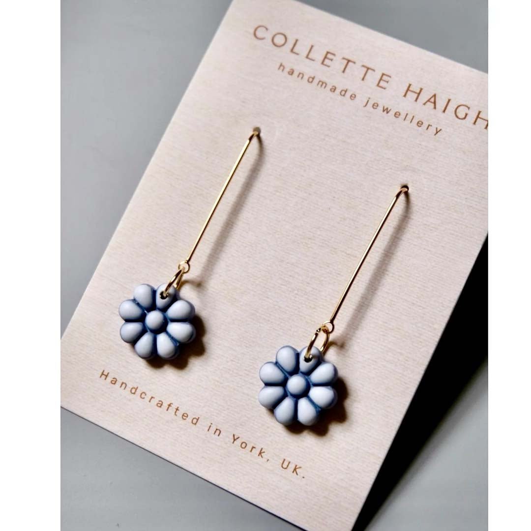 Flower Dangle Blue - CH Handmade_Just Makers