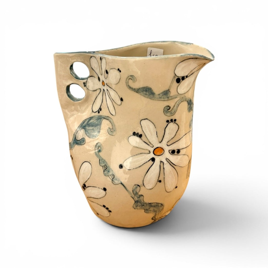 Flower Power Jug - Kissed Frog Ceramics_Just Makers