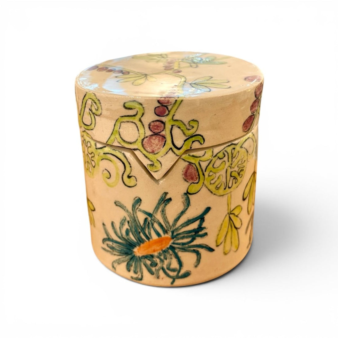 Full Bloom Lidded Jar - Kissed Frog Ceramics_Just Makers