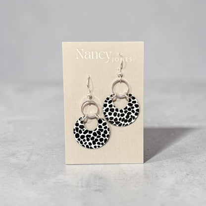 Fusion Black Animal Print Earrings - Nancy Jones_Just Makers