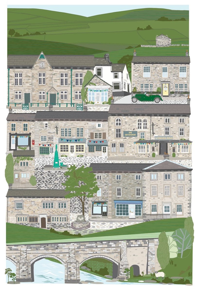Grassington Mounted Print - Jane Gales_Just Makers