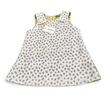Green Jungle Reversible Dress 6-12 Months - Jumplings Clothes_Just Makers