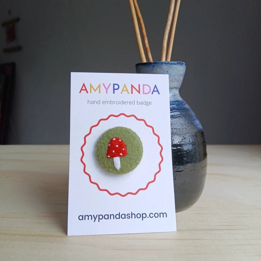 Hand Embroidered Vegetable Badge - AmyPanda_Just Makers