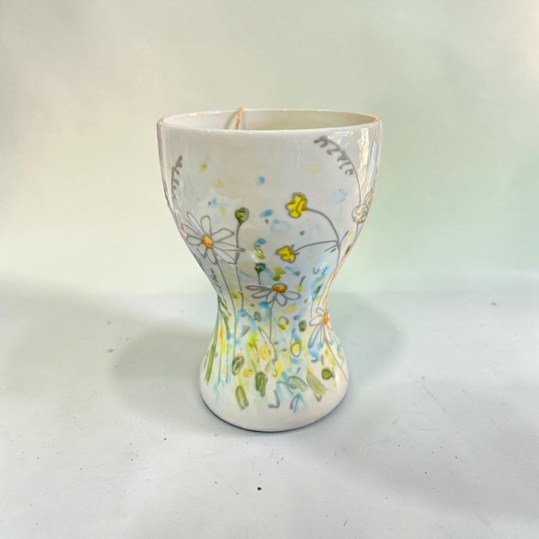 Hand Painted Blackbird Meadow Vase - Jenny Blue Art_Just Makers
