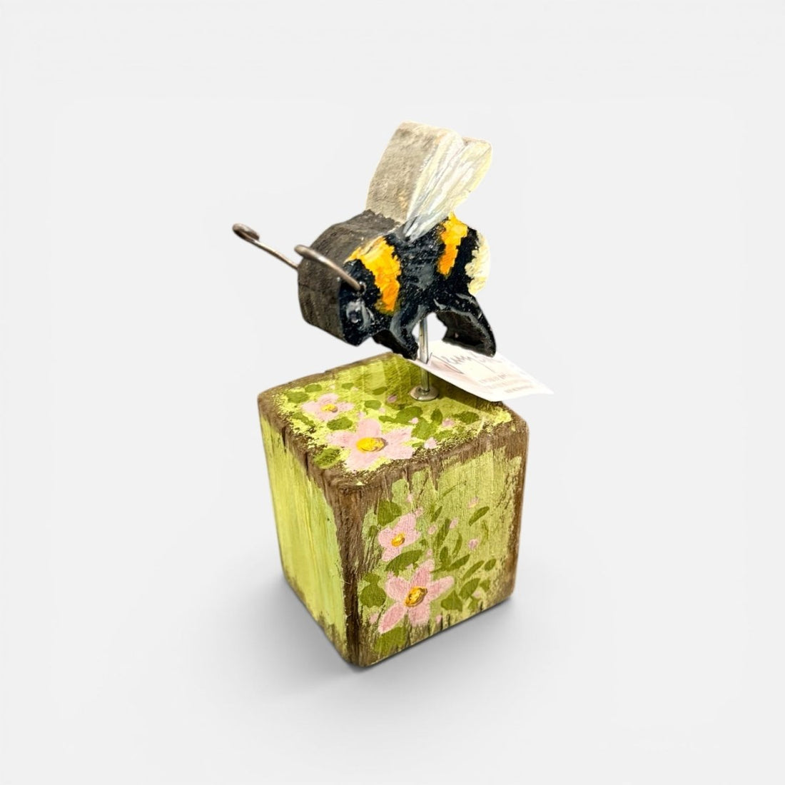 Hand Painted Wooden Bee on Stand - Jenny Blue Art - Just Makers Jenny Blue Art