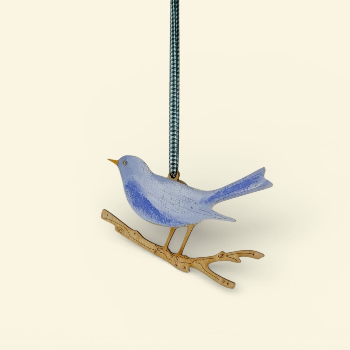 Blue Hanging Songbird Decoration - Natty Deco_Just Makers