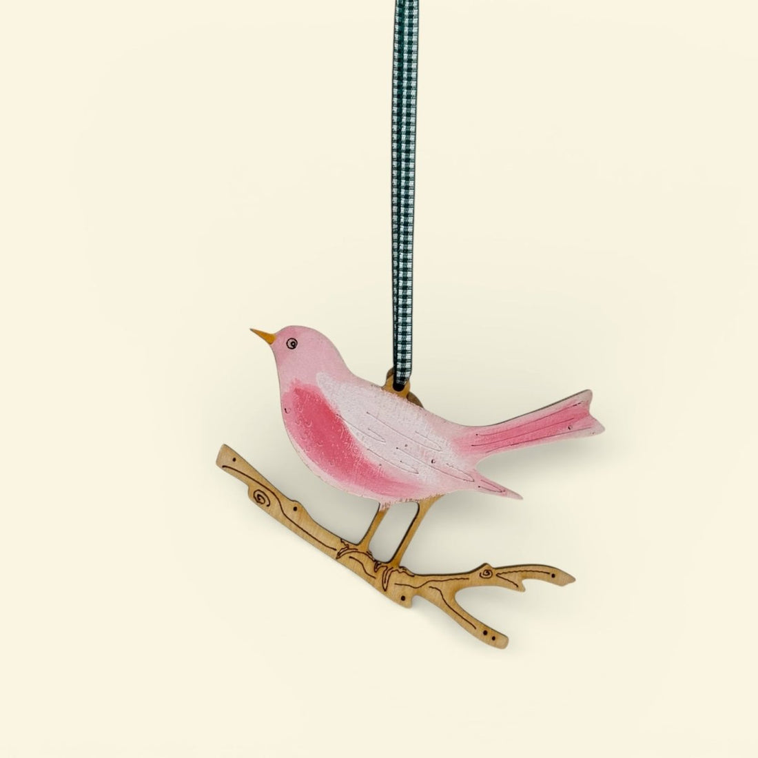 Pink Hanging Songbird Decoration - Natty Deco_Just Makers