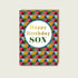 Colorful geometric patterned birthday card for son on a beige background