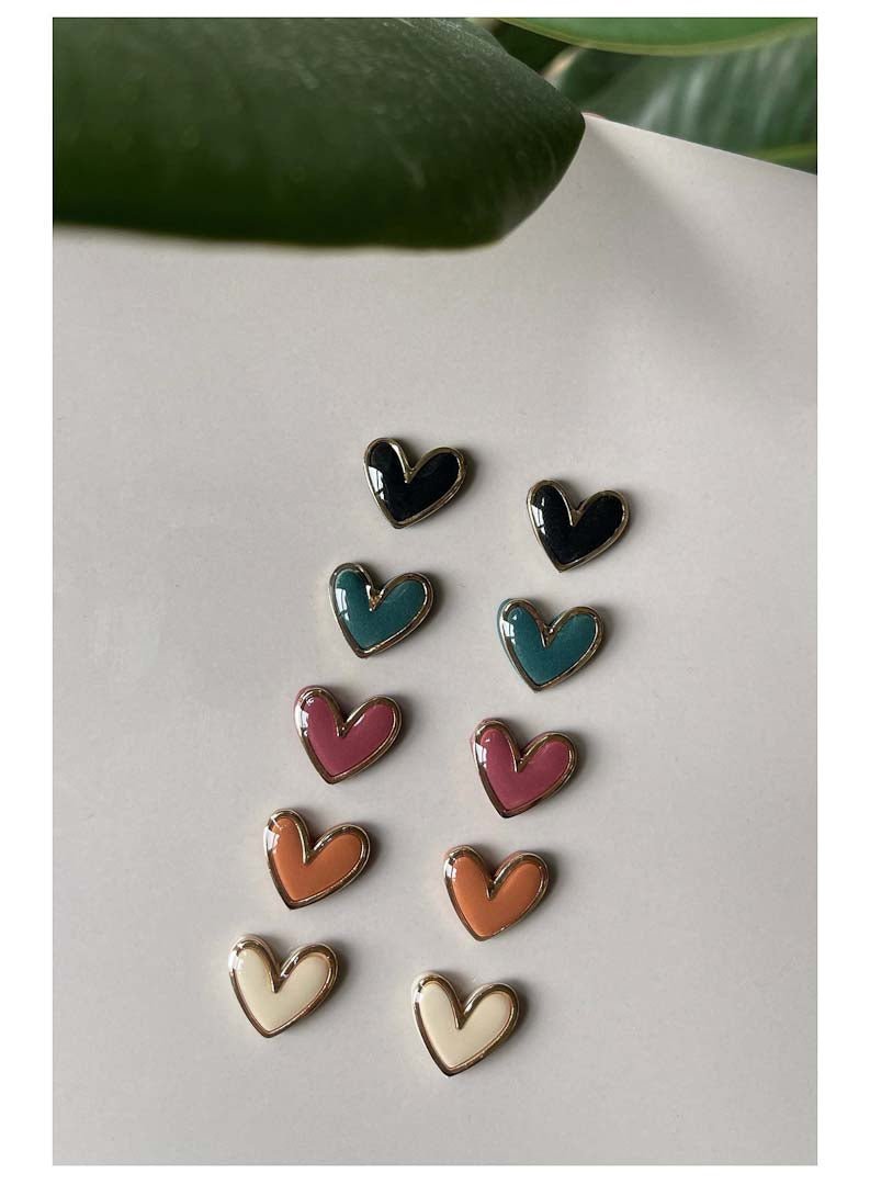 Heart Studs - CH Handmade_Just Makers
