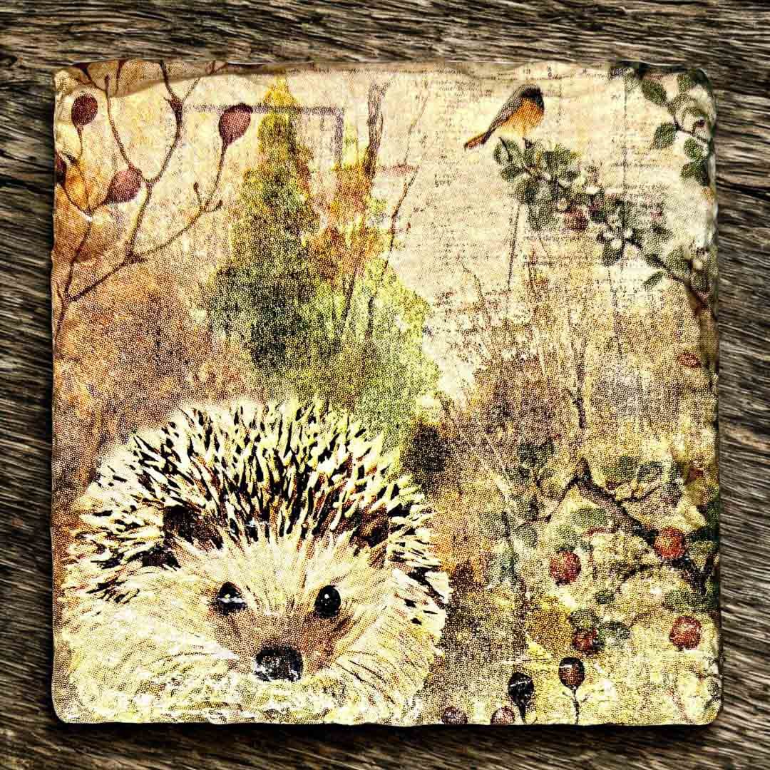 Hedgehog Coaster Slate - Sarah Tustin_Just Makers