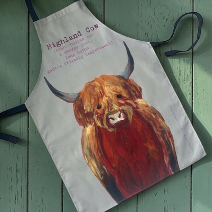 Highland Cow Apron - The Proverbial Hare_Just Makers