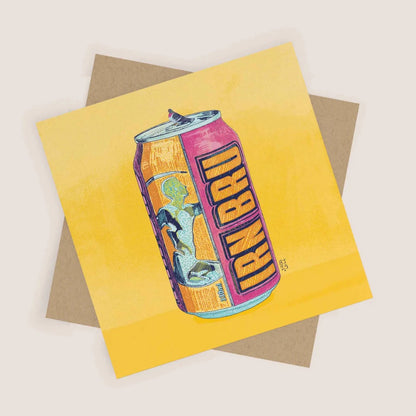 Irn Bru Greeting Card - Bejojo Art_Just Makers
