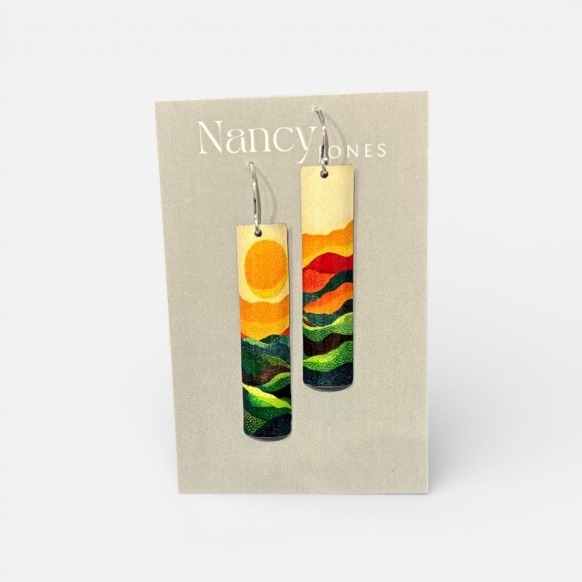 Japanese Sunset Long Earrings - Nancy Jones_Just Makers