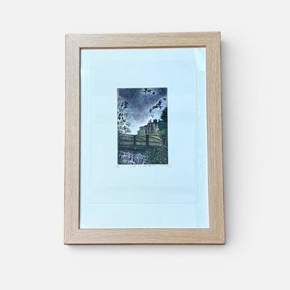 Kites Over The Castle, Ripley Original Framed Etching - Moira McTague_Just Makers