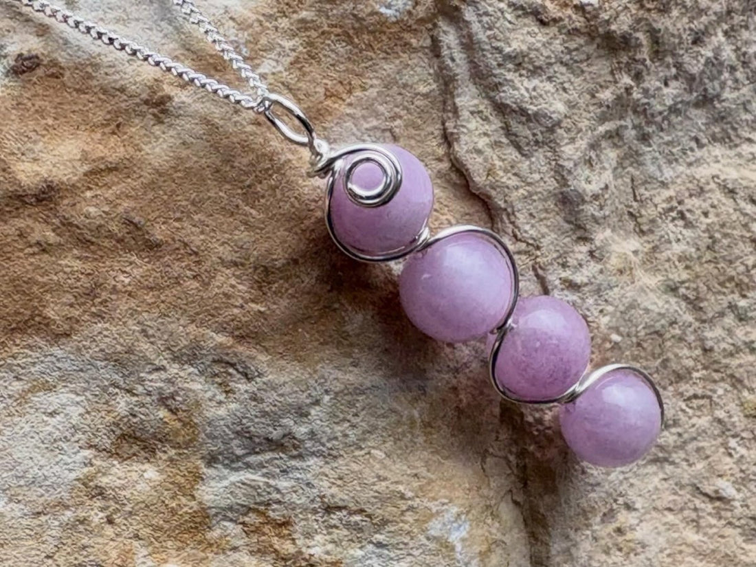 Kunzite Silver Necklace - Hart, Body and Soul_Just Makers