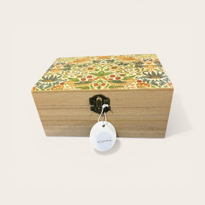 Large Wooden Keepsake Box - William Morris Design - Sarah Tustin_Just Makers2