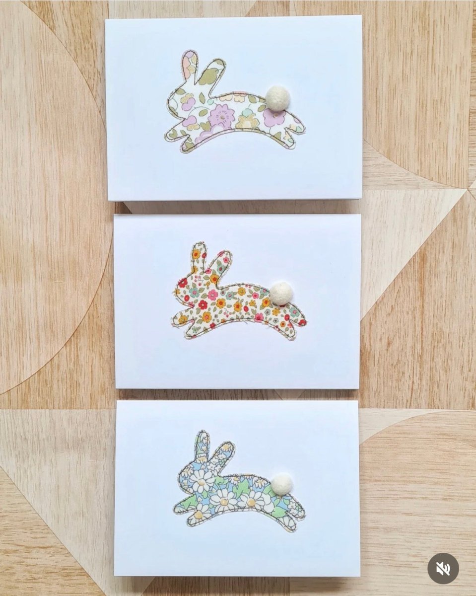 Leaping Bunny Card - Alice and Audrey_Just Makers