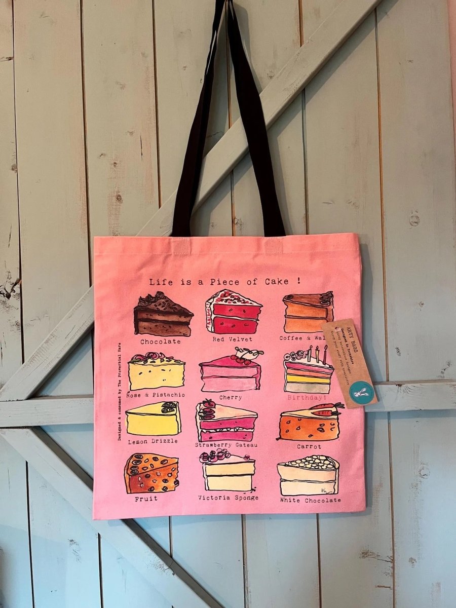 Life is a Piece of Cake Tote Bag - The Proverbial Hare_Just Makers
