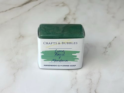 Lime, Basil and Mandarin Glycerine Soap - Crafts and Bubbles_Just Makers