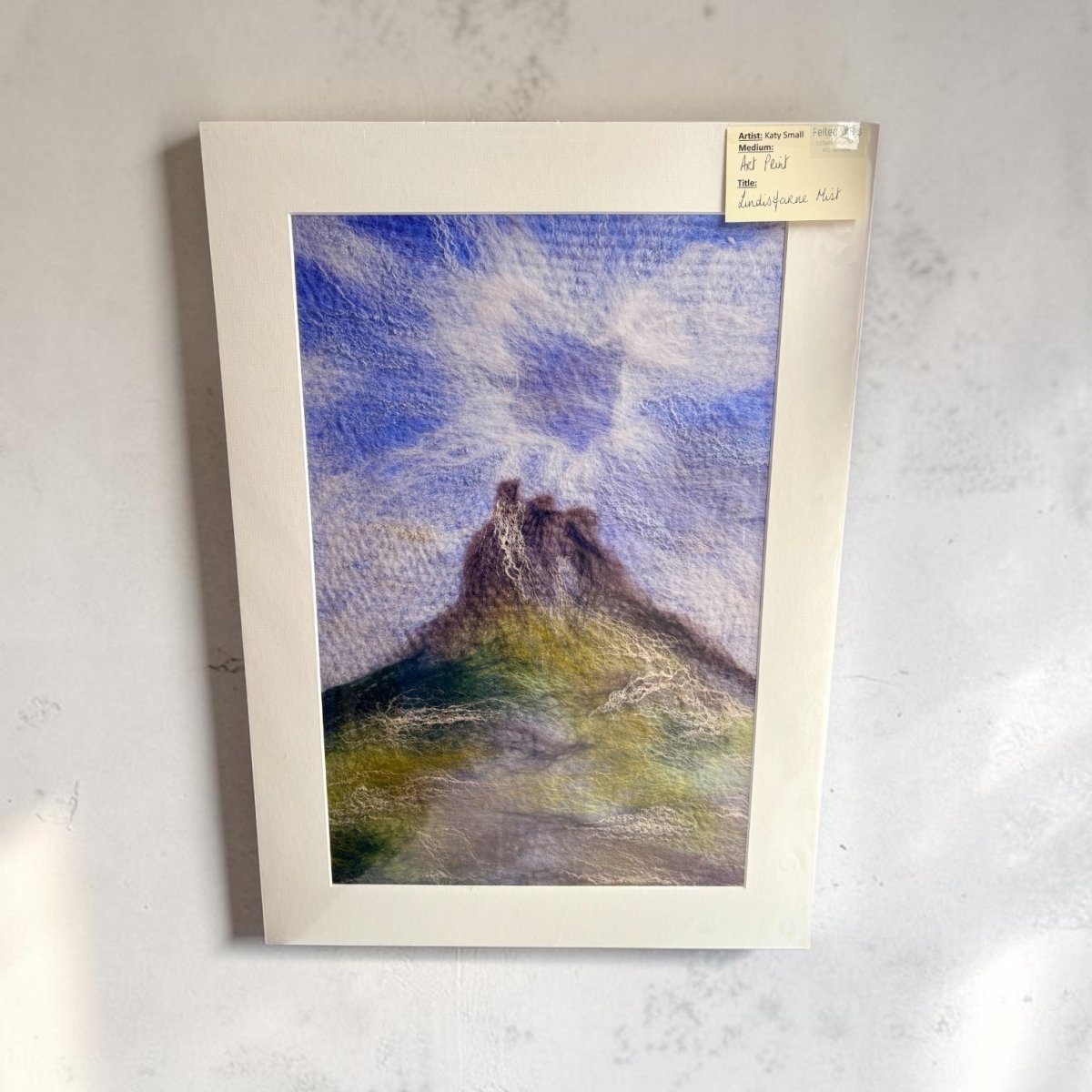 Lindisfarne Mist Mounted Print - Felted Yarns_Just Makers