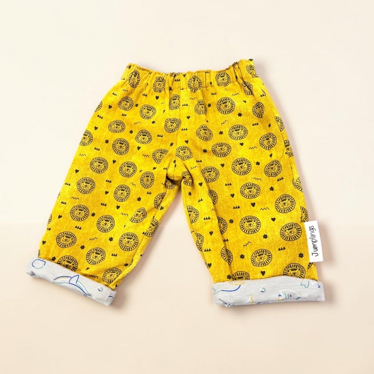 Lion Jersey Reversible Trousers 6 Months - Jumplings Clothes_Just Makers