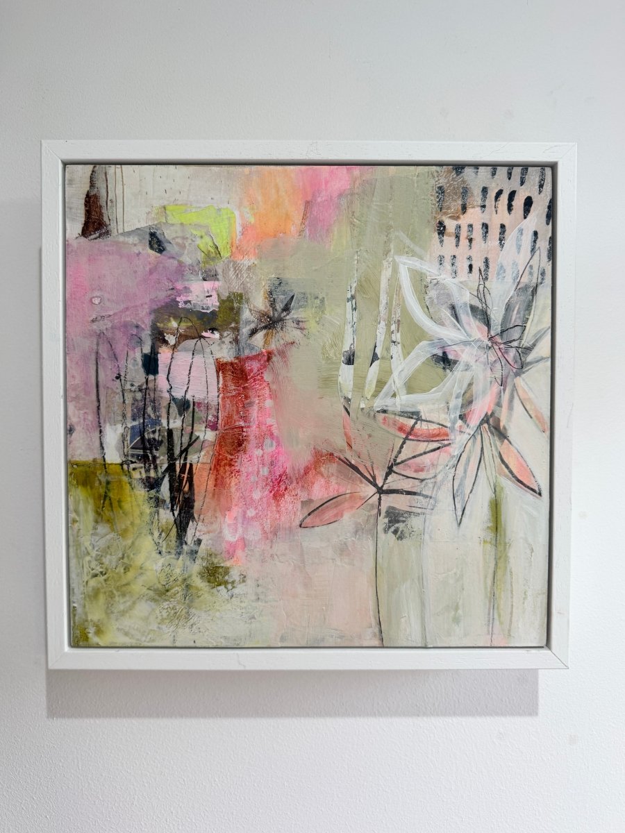 Little Glimmers Original Mixed Media Painting - Lisa Metcalfe_Just Makers