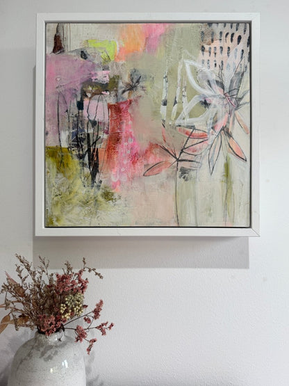 Little Glimmers Original Mixed Media Painting - Lisa Metcalfe_Just Makers