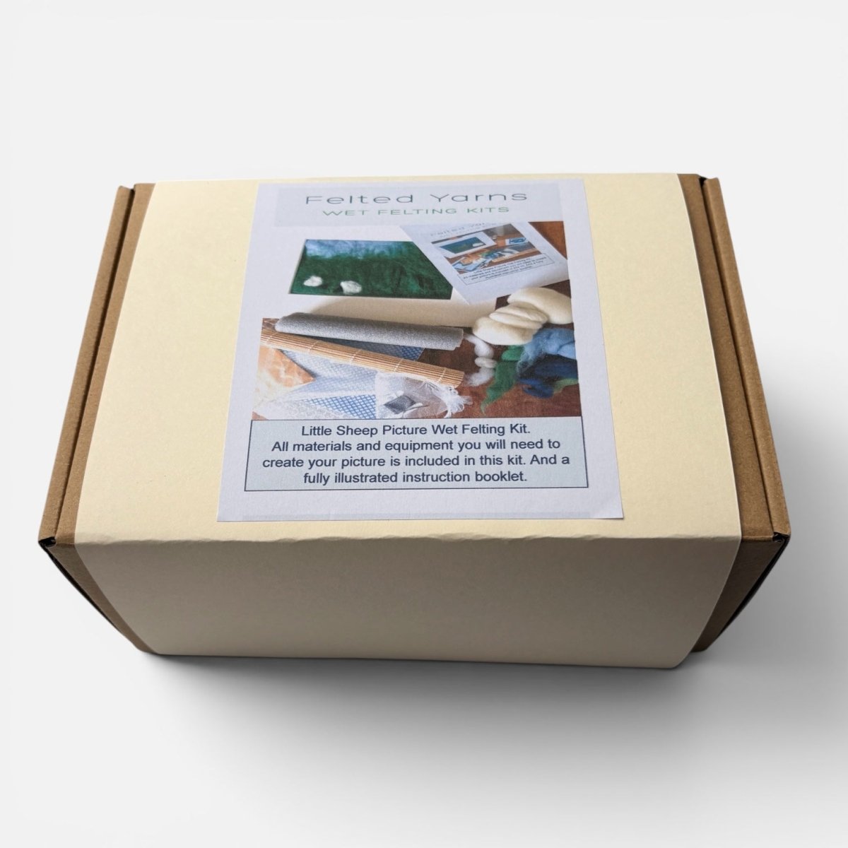 Little Sheep Wet Felting Picture Kit - Felted Yarns_Just Makers