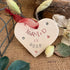 Heart-shaped ornament with &