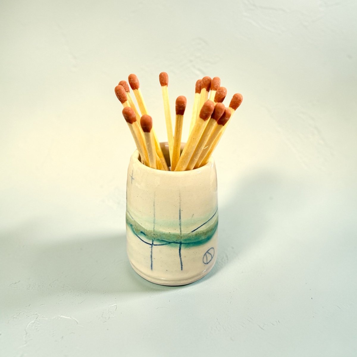 Match Striker Pot - Seascape - Lorna Gilbert_Just Makers