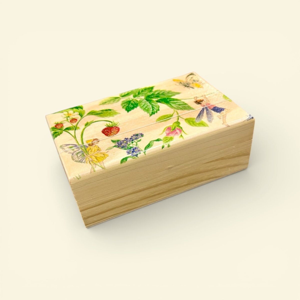 Medium Wooden Keepsake Box with Fairy Design - Sarah Tustin_Just Makers