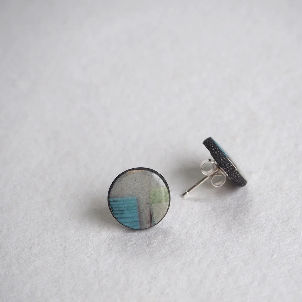 Mere Elements Range Round Studs - Karen Howarth Ceramics_Just Makers