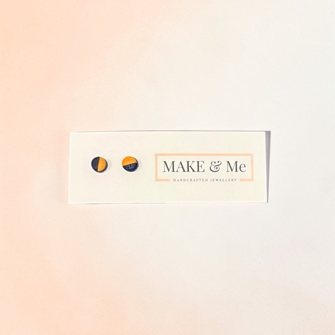Make &amp; Me jewelry card with earrings on a gradient background