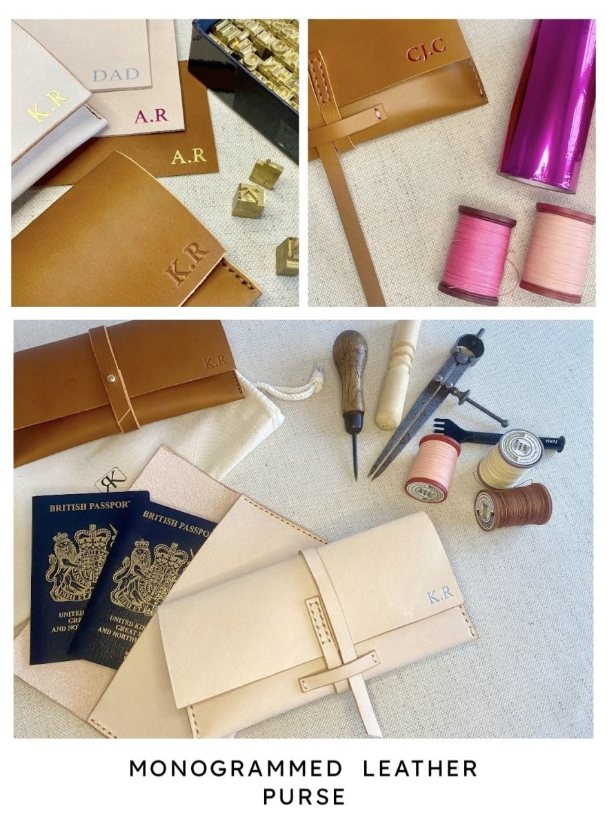 Monogrammed Leather Purse Workshop 5 July - Just Makers Just Makers