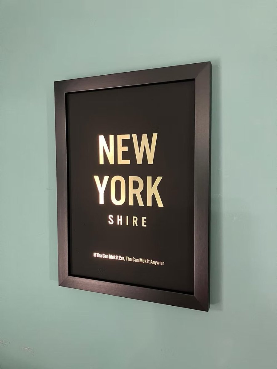 Framed artwork with &