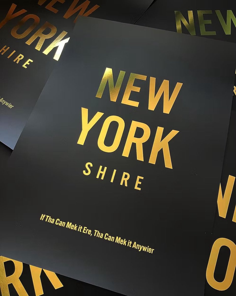 New York-Shire Yorkshire Saying Print Gold Foil_Just Makers