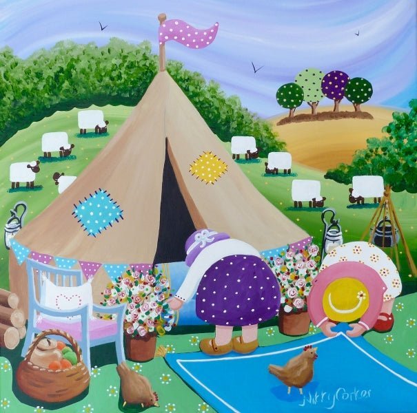 Glamping with the Girls Greeting Card - Nikky Corker - Just Makers Nikky Corker