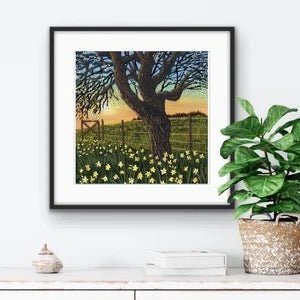 On the Way to Woodhall Giclee Mounted Print Unframed - Sarah Jane Nicholls_Just Makers